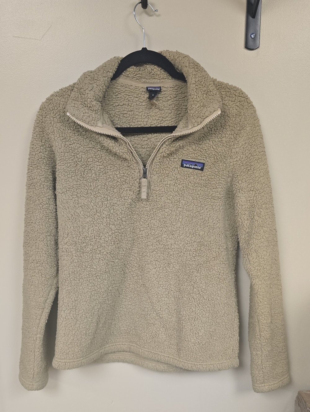 Patagonia Women's Taupe Sherpa Half-Zip Pullover